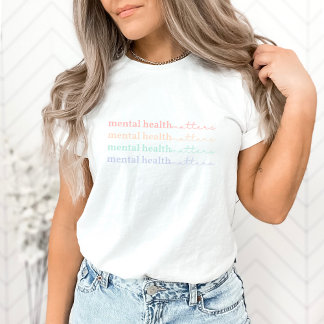 T-shirt Questions de santé mentale | Citation IV Pastel Ra