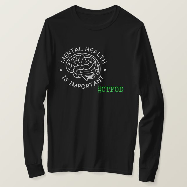 T-shirt Questions de santé mentale_ PNCET Long Sleeve (Design devant)