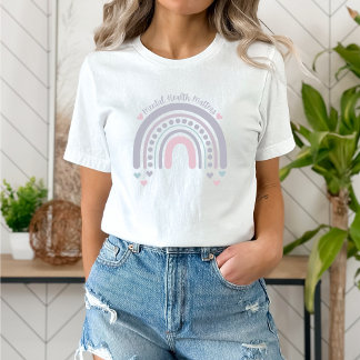 T-shirt Questions de santé mentale | Rainbow French Grey