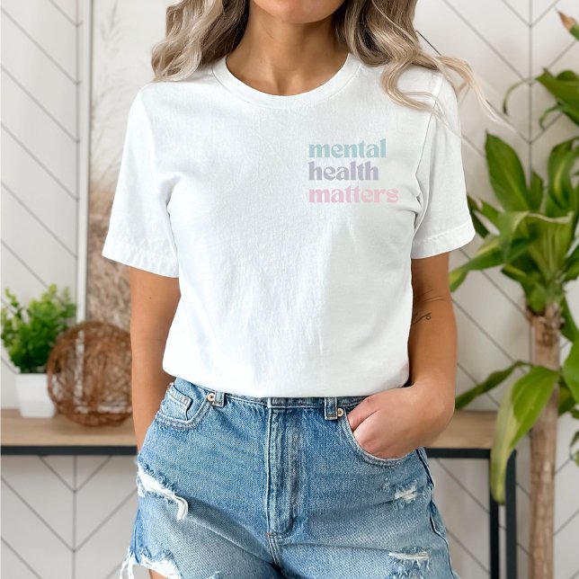 T-shirt Questions de santé mentale | Retro Citation Gris f (Mental Health Matters shirt | Retro Quote French Gray | Aesthetic t-shirt)