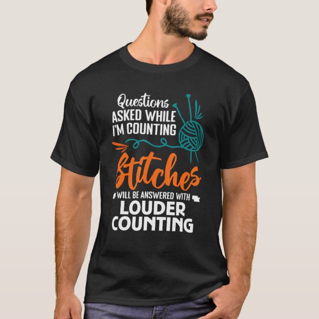 T-shirt Questions posées pendant que je compte des points  (Devant)