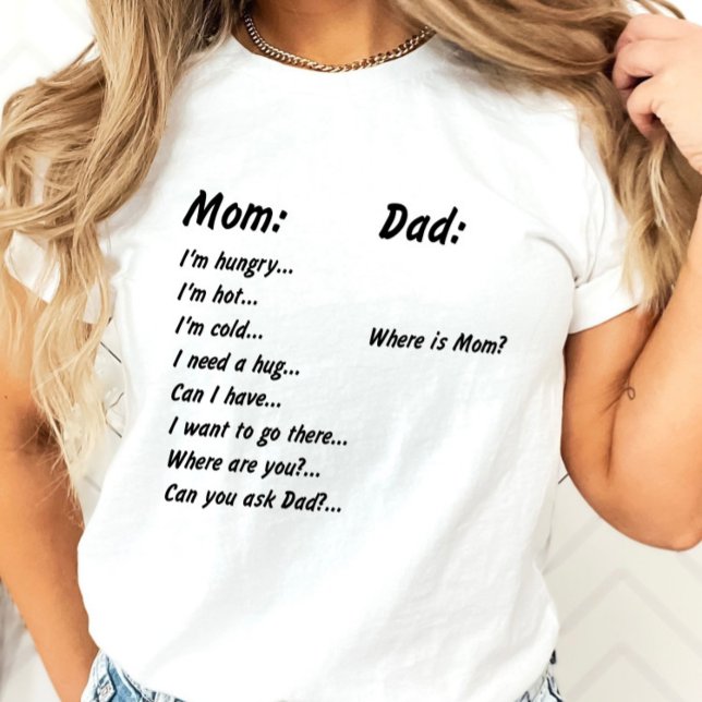 T-shirt Questions pour maman et papa (Créateur téléchargé)