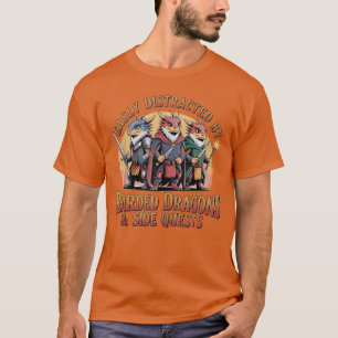 T-shirt Quête de joueur Barbu Dragon Drôle Jeux RPG Ga
