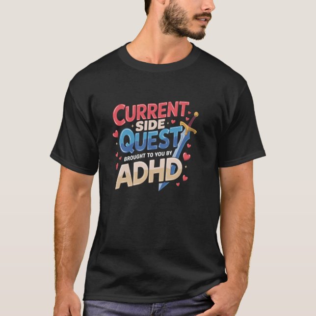 T-shirt Quête Secondaire Actuelle Vous est Proposée Par Hu (Devant)