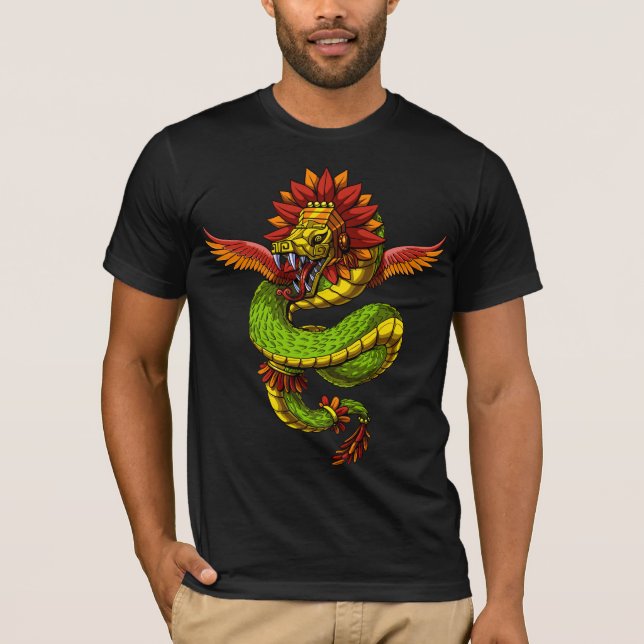 T-shirt Quetzalcoatl Aztec Dieu (Devant)