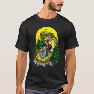 T-shirt Quetzalcoatl Aztec Dieu Ancienne Pyramide Maya Myt