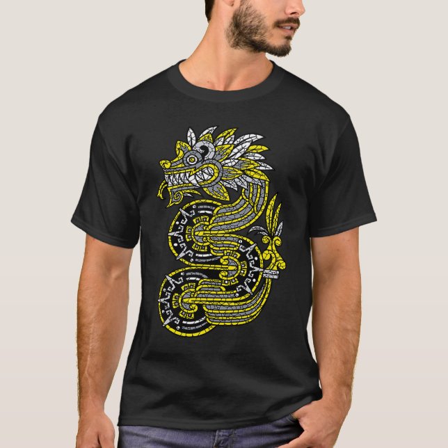 T-shirt Quetzalcoatl Huichol Crâne à sucre Calavera Hallow (Devant)