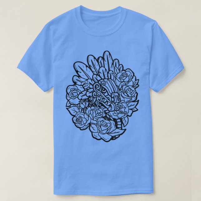 T-shirt Quetzalcoatl Rose Ancien Serpent Aztèque Mayan Inc (Design devant)