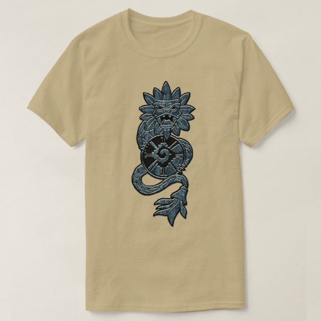 T-shirt Quetzalcoatl Serpent aztèque Maya Aztec Stone Inca (Design devant)