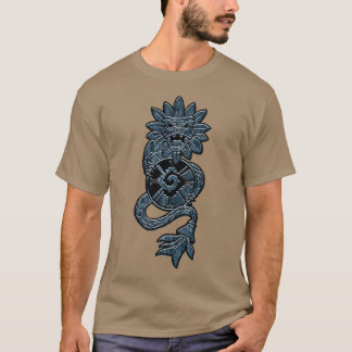T-shirt Quetzalcoatl Serpent aztèque Maya Aztec Stone Inca