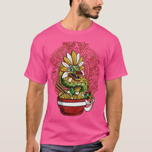 T-shirt Quetzalcoatl Serpent Aztèque Mayan Ramen Noodles T