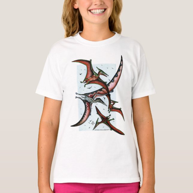 T-shirt Quetzalcoatlus Avec Chemise Pterosaures (Devant)