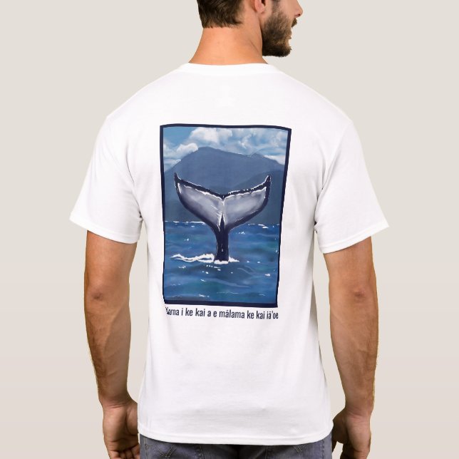 T-shirt Queue de baleine à bosse Citation Hawaïenne (Dos)