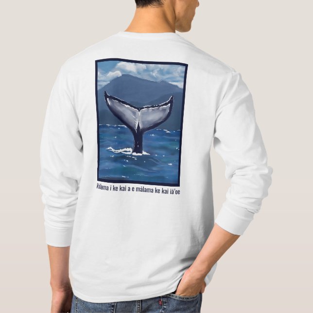 T-shirt Queue de baleine à bosse Citation Hawaïenne (Dos)