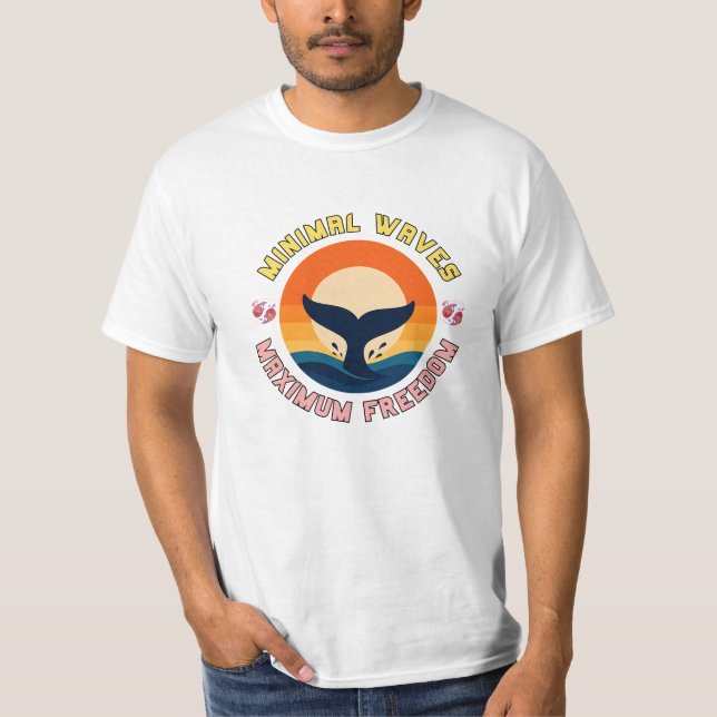 T-shirt Queue de baleine au coucher du soleil Sérénité (Devant)