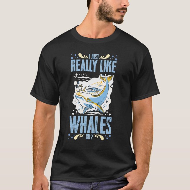 T-shirt Queue de baleine bleue baleines à bosse citations  (Devant)