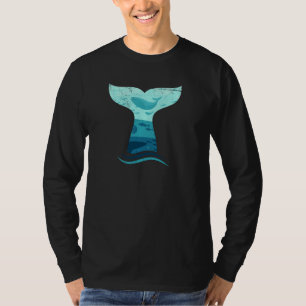 T-shirt Queue de baleine dans les vagues Orque Épaulard Oc