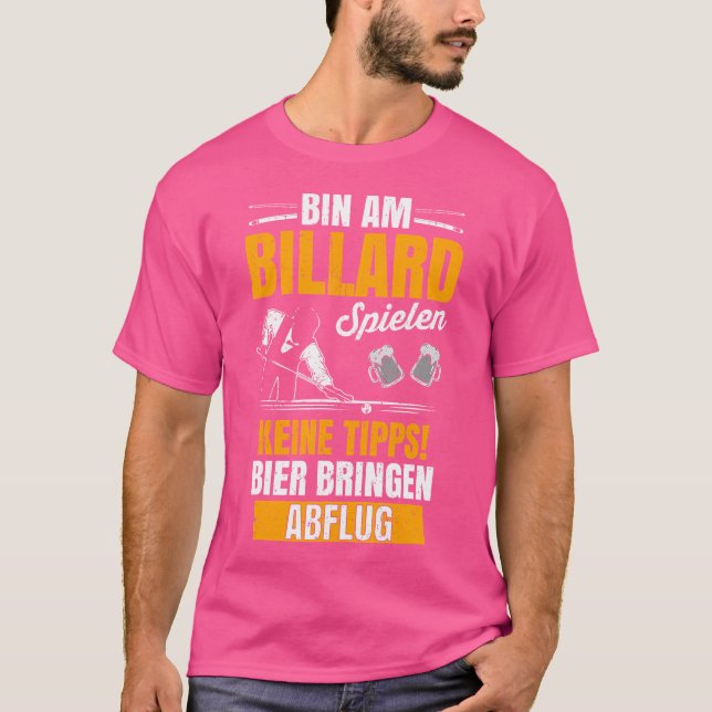 T-shirt Queue de billard Pool Snooker Bille de 8 Queue de  (Devant)