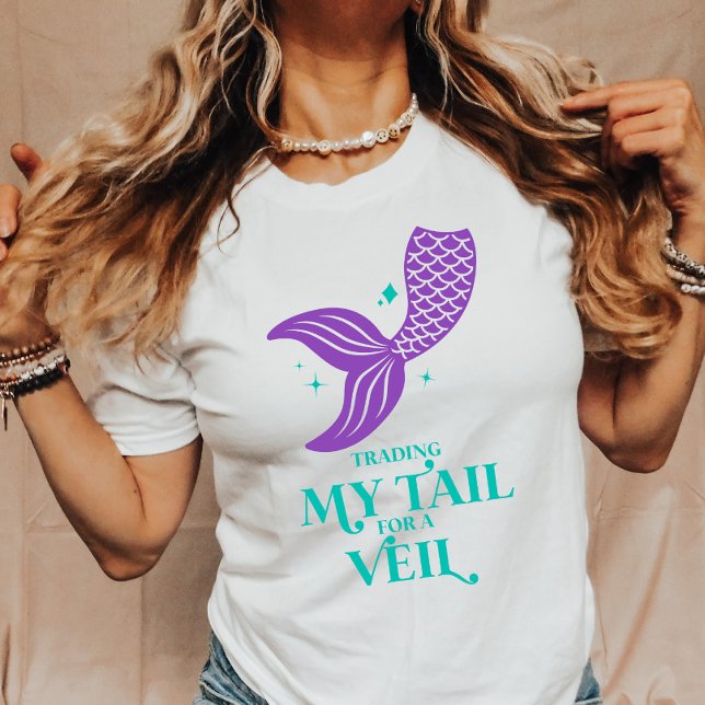 T-shirt Queue de commerce pour Veil Mermaid Bachelorette P (Créateur téléchargé)
