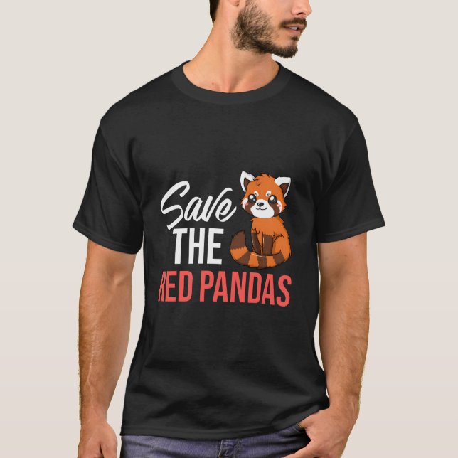 T-shirt Queue de l'habitat de l'animal Panda roux (Devant)