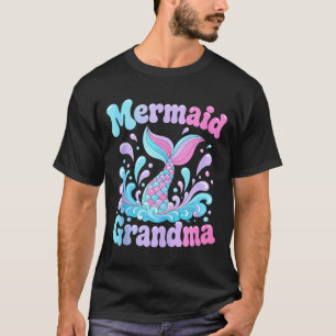 T-shirt Queue de sirène ludique avec éclaboussures d'eau d