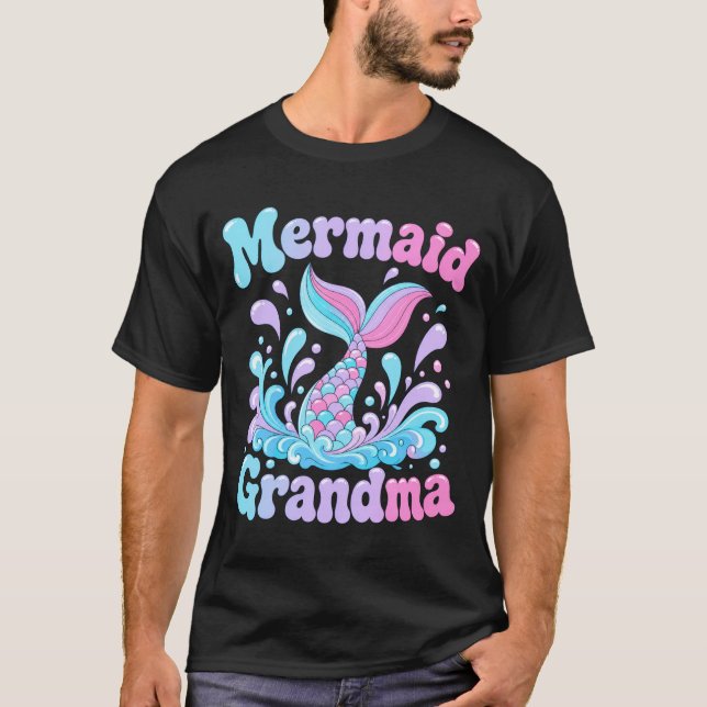 T-shirt Queue de sirène ludique pour hommes avec éclabouss (Devant)
