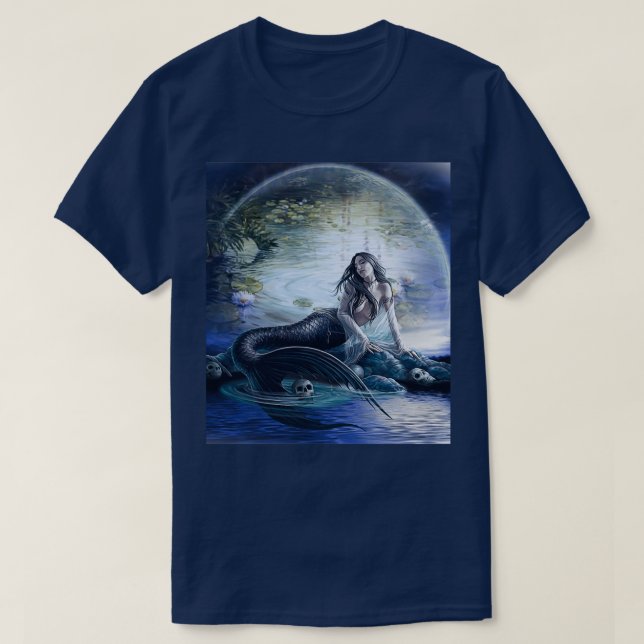 T-shirt Queue déplaisante de Mermaid (Design devant)