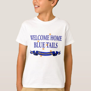 T-shirt Queues bleues à la maison bienvenues
