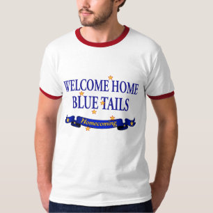 T-shirt Queues bleues à la maison bienvenues