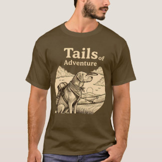 T-shirt Queues de chien d'aventure Amoureux de chiens drôl
