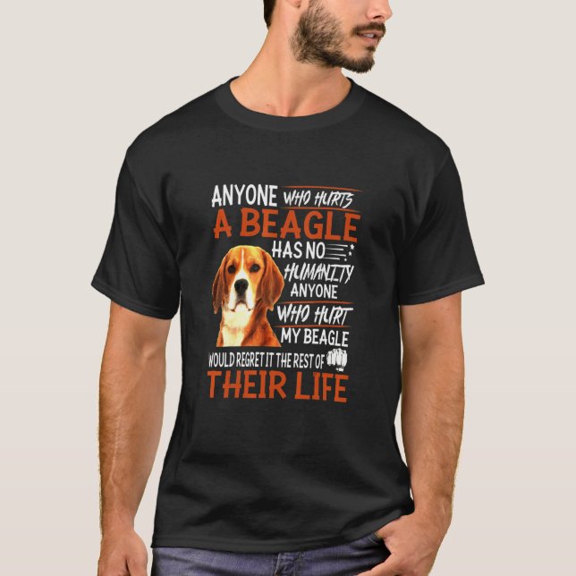 T-shirt Qui a blessé mon Beagle (Devant)