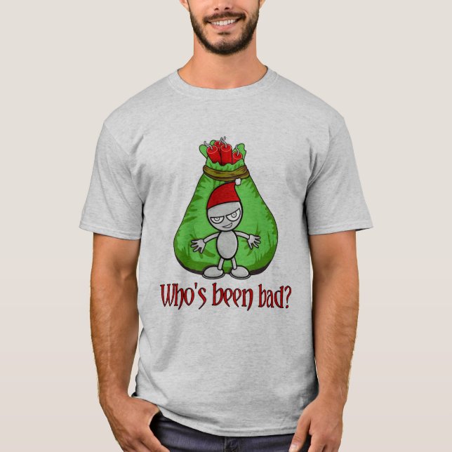 T-shirt Qui a été mauvaise chemise de Noël (Devant)