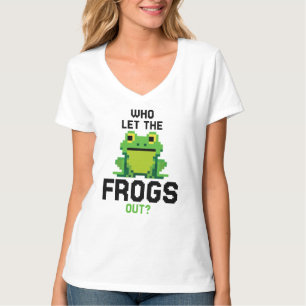 T-shirt Qui A Laissé Les Grenouilles Sortir De Mignons Pix
