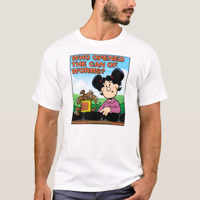 T-shirt Qui a ouvert la boîte de vers (Devant)