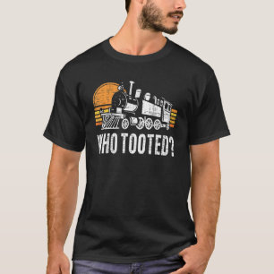 T-shirt Qui A Pris Les Trains À Vapeur Du Modèle Rétro 1