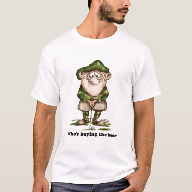 T-shirt Qui achète la bière (Devant)