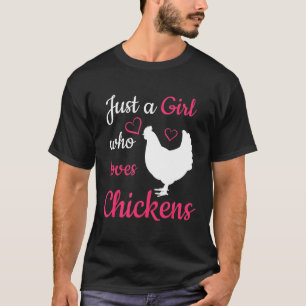 T-shirt Qui aime poulets mignons animal