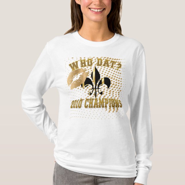 T-shirt Qui dat?2010 champions/fleur de Lis/amour/baiser (Devant)