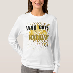 T-shirt Qui dat ? nation/coeur d'or accent noir