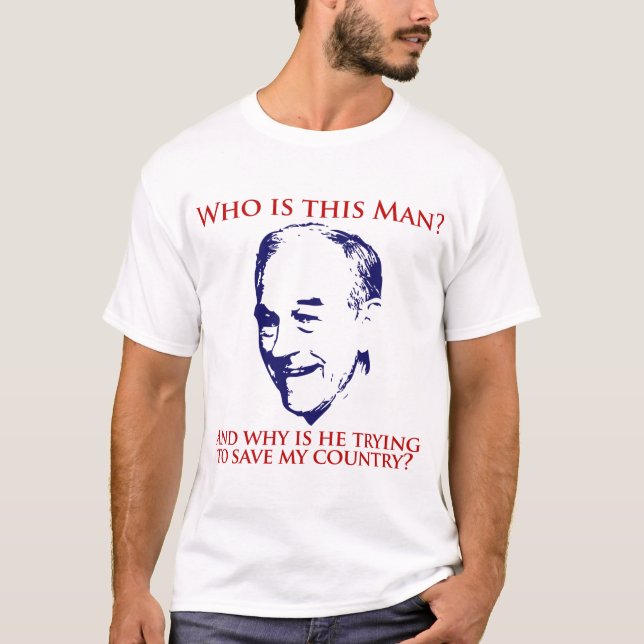 T-shirt Qui est cet homme ? Chemise de Ron Paul (Devant)