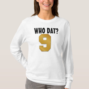 T-shirt Qui est dat? N° 9/Or noir