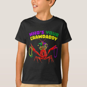 T-shirt Qui est le crawdaddy écrevisse fou collier de perl