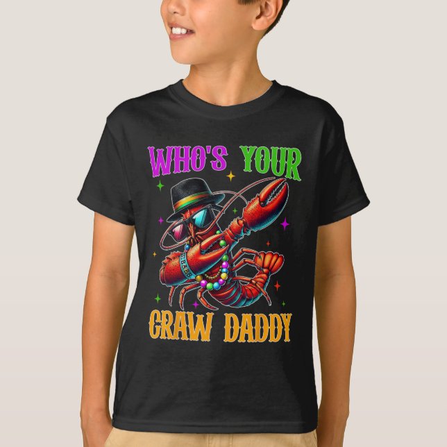 T-shirt Qui est ton papa cru Daddy Drôle Mardi Gras Dabbin (Devant)