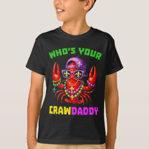 T-shirt Qui est votre Crawdaddy Crawfish Jester Perles Drô
