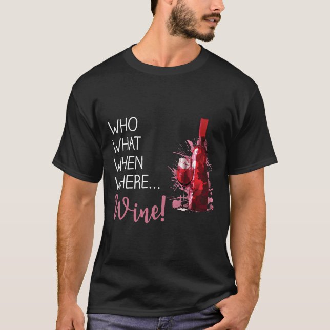 T-shirt Qui et où le vin 66 (Devant)
