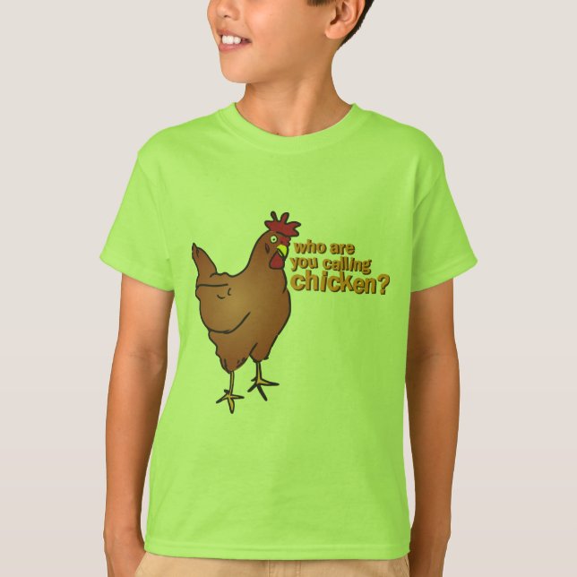 T-shirt Qui êtes-vous appelle le poulet ? ROUGE (Devant)