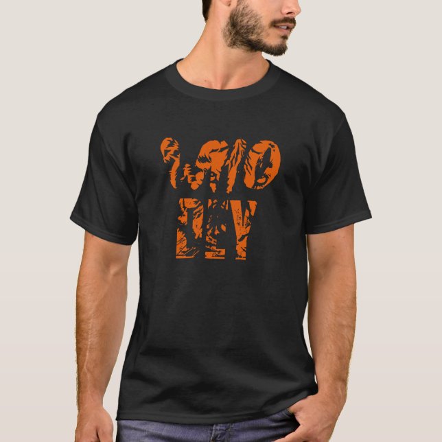 T-shirt Qui ils - Cincinnati fan de football noir (Devant)