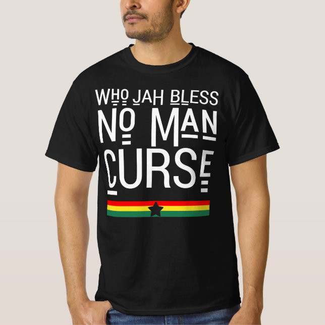 T-shirt Qui Jah Bénit Aucun Homme Malédiction (Devant)