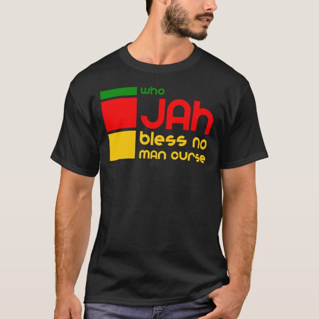T-shirt Qui Jah bénit Aucun Homme Malédiction - Rasta Good (Devant)