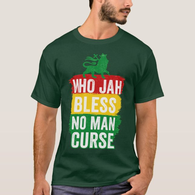 T-shirt Qui Jah s'il vous plaît personne maudissent Premiu (Devant)